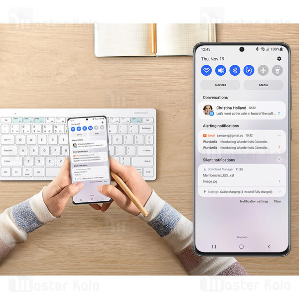 کیبورد وایرلس سامسونگ Samsung Smart Keyboard Trio 500 EJ-B3400 